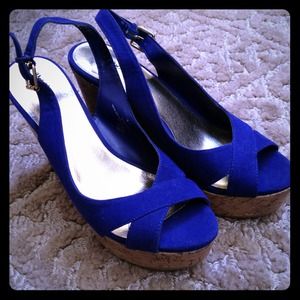 👠 Cute Royal blue Wedges