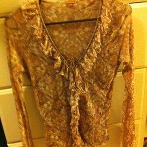 Sheer long sleeve top