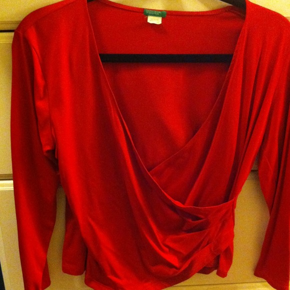 Vintage sexy mock wrap top