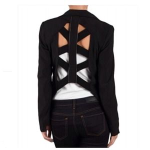 Cut out back pink and black blazer! New item!!!