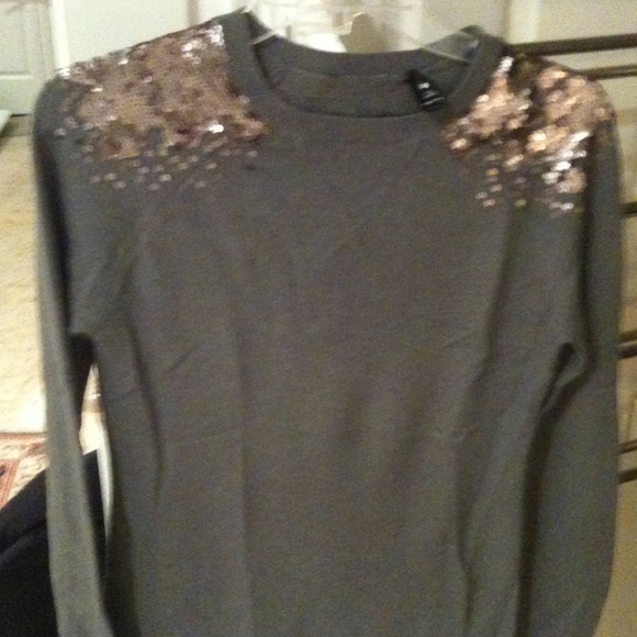 100% cashmere grey/green light weight sweater