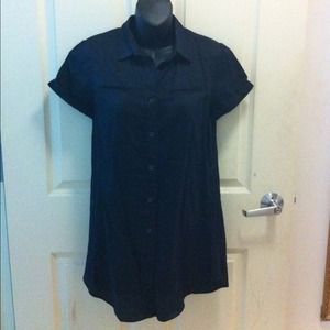 Rag&bone Navy sheer shirt dress