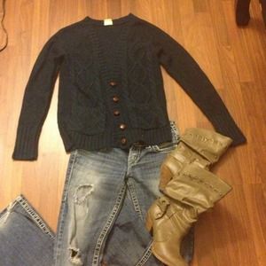 Cute Never worn navy blue cardigan!!