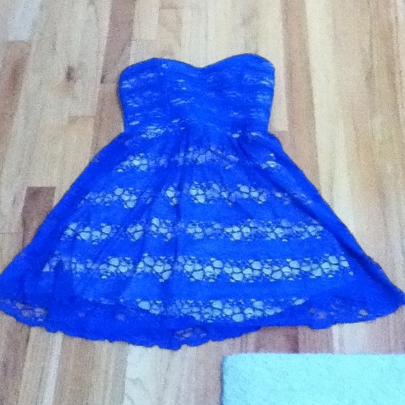 Blue lace dress