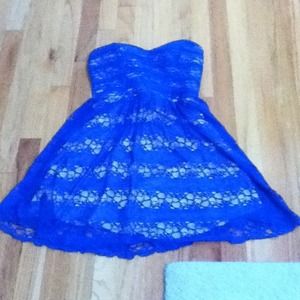 Blue lace dress