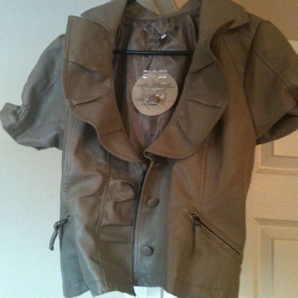 Brand new, never worn, khaki colored jacket!