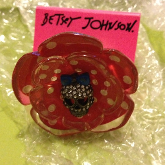 A skull ring from Betsey Johnson collect.