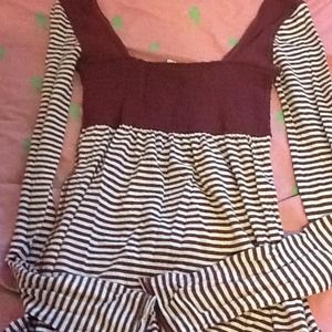 Cute Hollister red white strip top