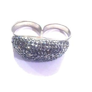 Double knuckle cocktail ring