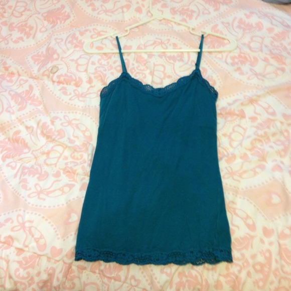 Turquoise camisole with adjustable straps