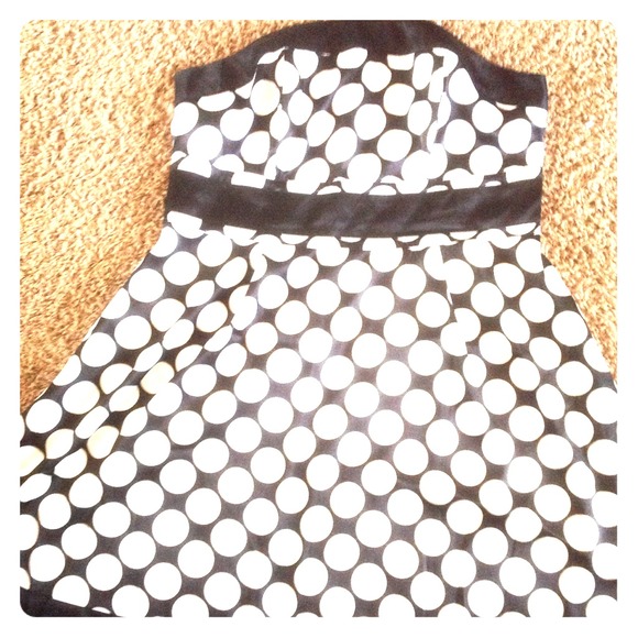 Polka-dot Strapless Cocktail Dress