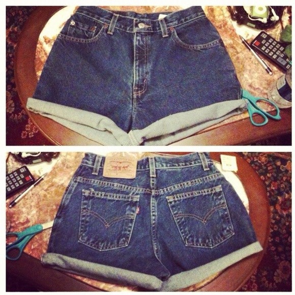 Levi's high waisted shorts