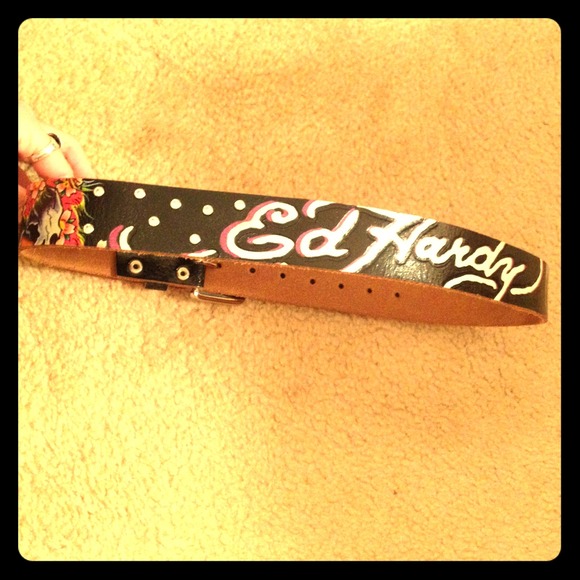 Ed hardy belt skull