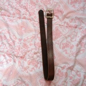 Brown belt with subtle design