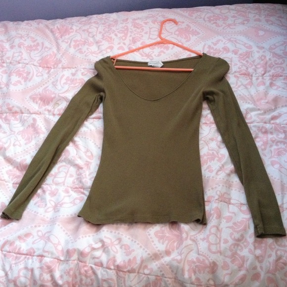 Charlotte rouse green long sleeve shirt