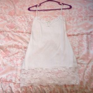 White lace long camisole