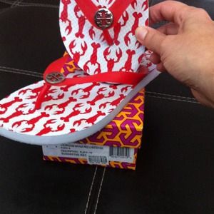 Tory Burch lobster flip flops