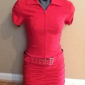Red mini stretchy dress! Worn once.
