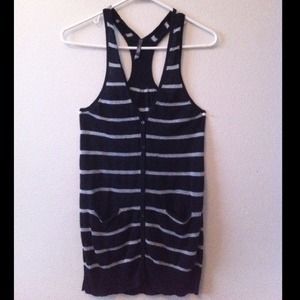 Cute White Striped Dress !