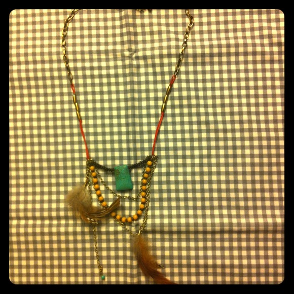 Feathered necklace
