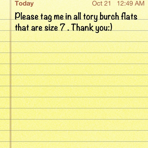 Tag me in tory burch flats size 7 !