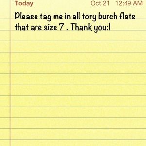 Tag me in tory burch flats size 7 !