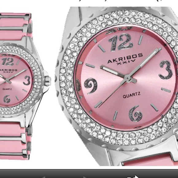 Pink Akribos XXIV Watch