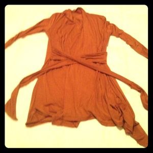Burnt orange tie waist wrap, worn once!