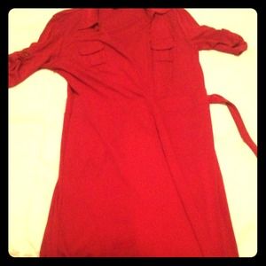 Red Ann Taylor Loft wrap dress!