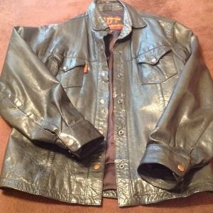 Black leather jacket