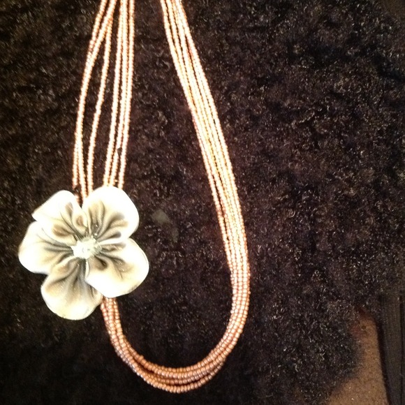 Pink beaded choker