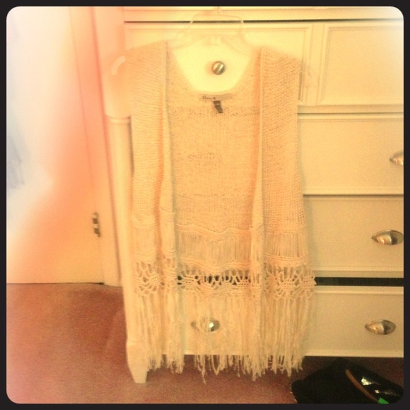 Fringed cardigan