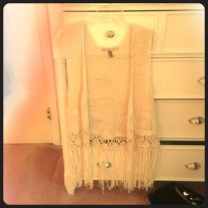 Fringed cardigan