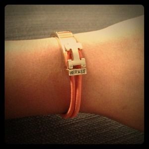 Hermes inspired bangle gold/orange