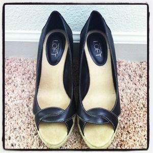 Ann Taylor Loft Open-Toed Wedges