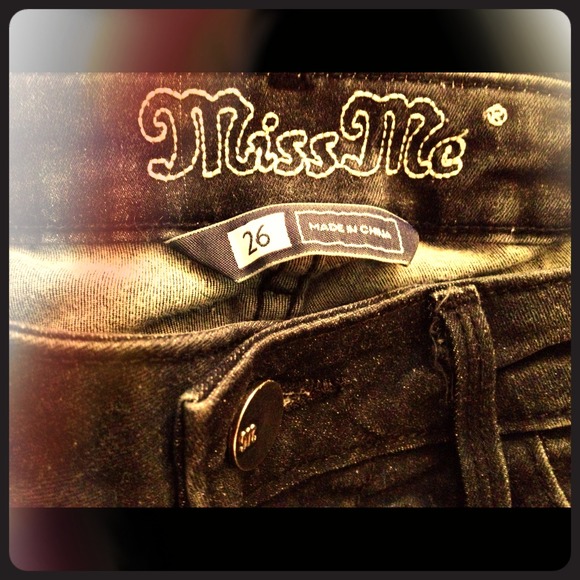 MISS ME BLACK jeggings ❤SZ 26💗inseam 31