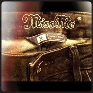 MISS ME BLACK jeggings ❤SZ 26💗inseam 31