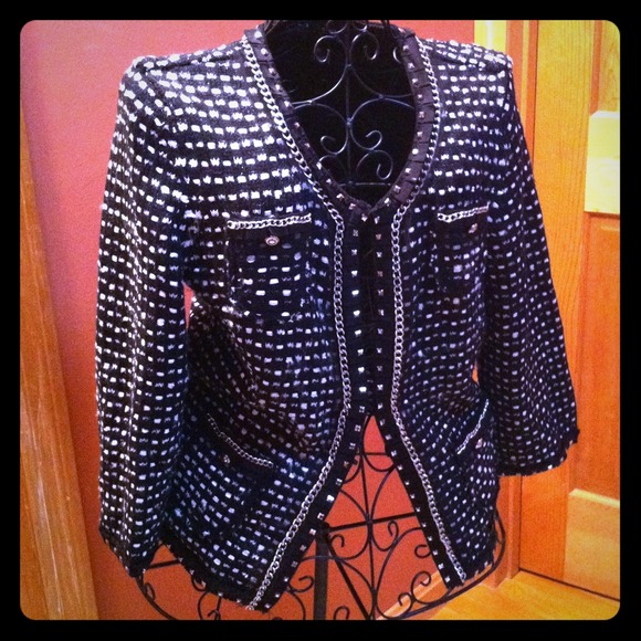 SOLD!!! Black and White sweater jacket
