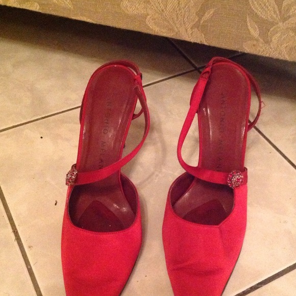 REDUCED..2 inch rose red Antonio Melani .