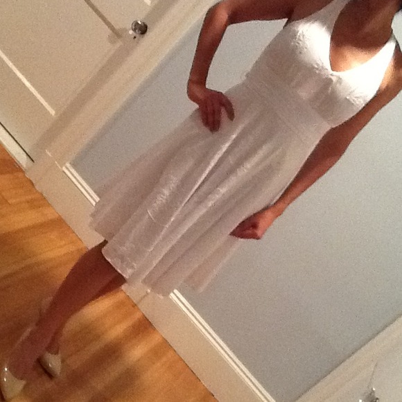 White House Black Market embroidered dress