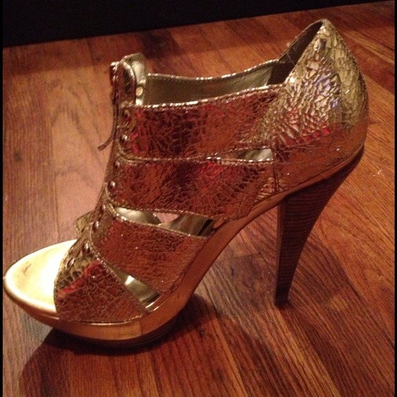 Gold Jessica Simpson platforms