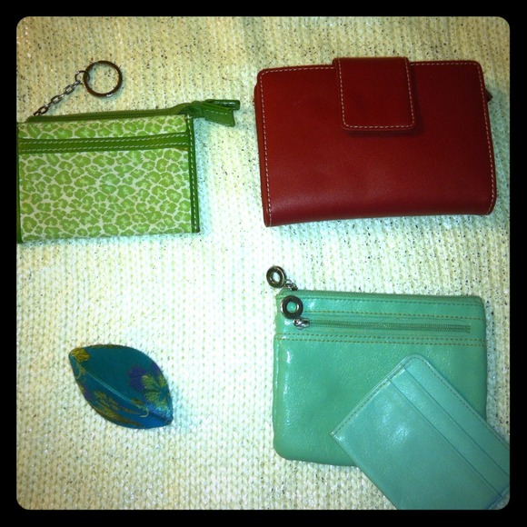 Set of 4 assorted wallets/coin purses