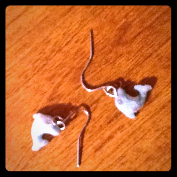 Blue dolphin earrings