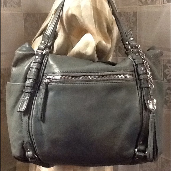 ♨Reduced♨Pale Blue Leather Olivia Harris Hobo Bag