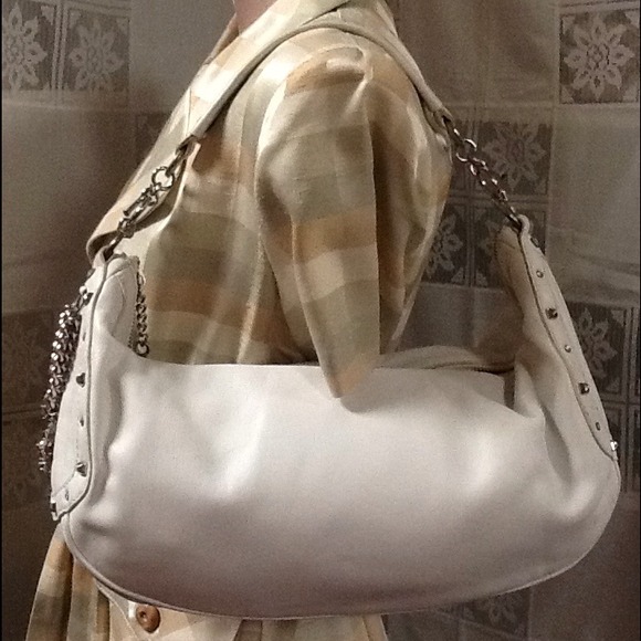 🚫Reserved🚫White Leather Juicy Couture Hobo Bag