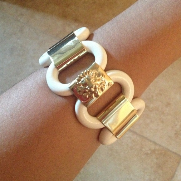 Anne Klein bracelet with lion logo