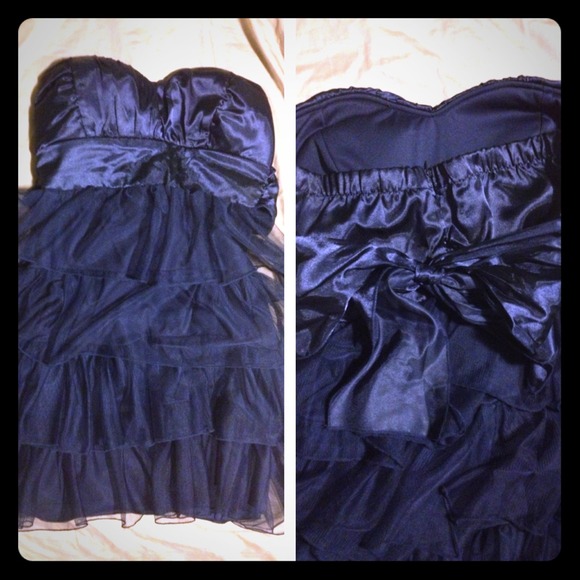 Navy Ruffle Dress