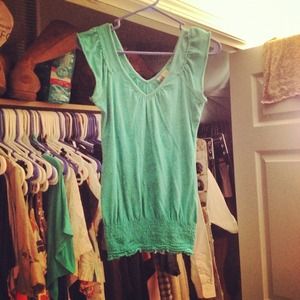 A favorite! Cute turquoise shirt