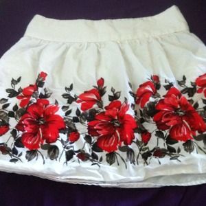 Floral print skirt