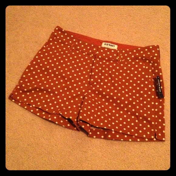 **SOLD** nutmeg polka dot print shorts